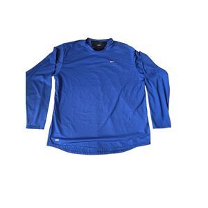 Nike Dri-Fit Long Sleeve Shirt Men’s XXL Blue Athletic Training Top